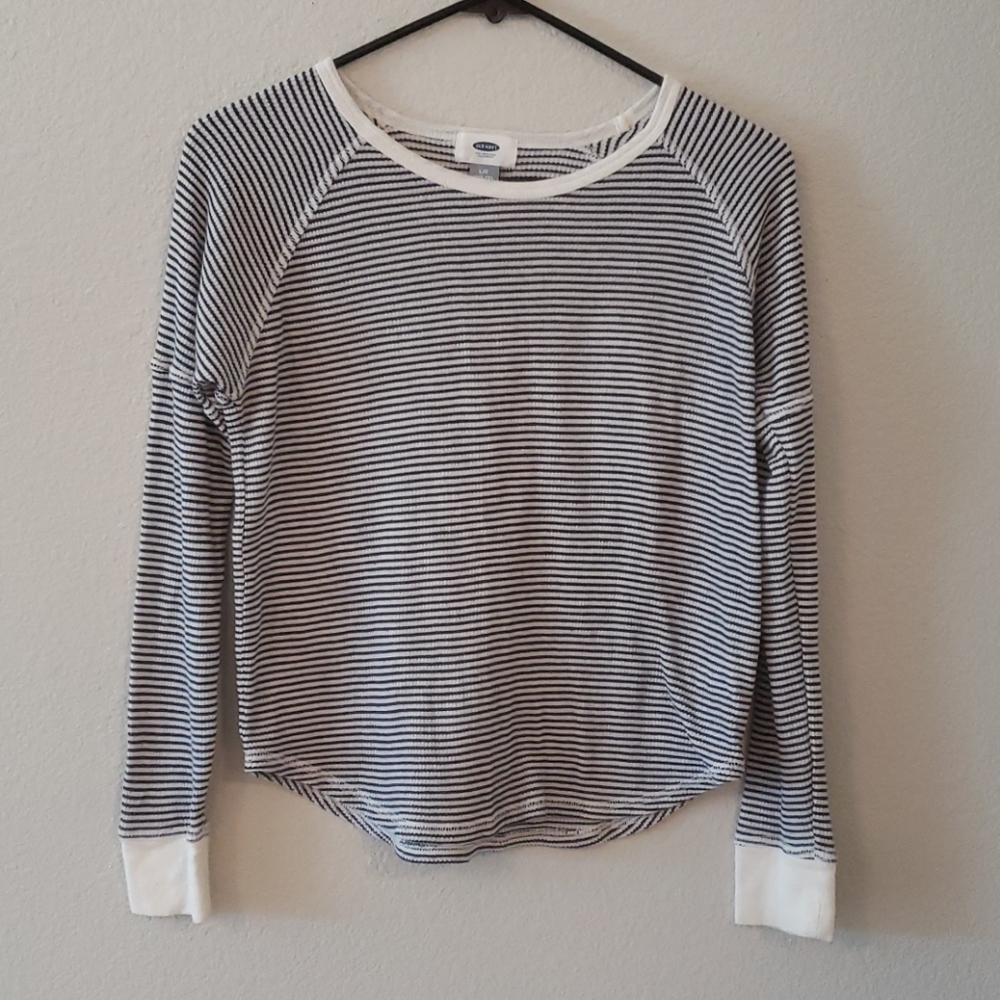 Girls Old Navy Striped Long Sleeve Blouse (L/G)